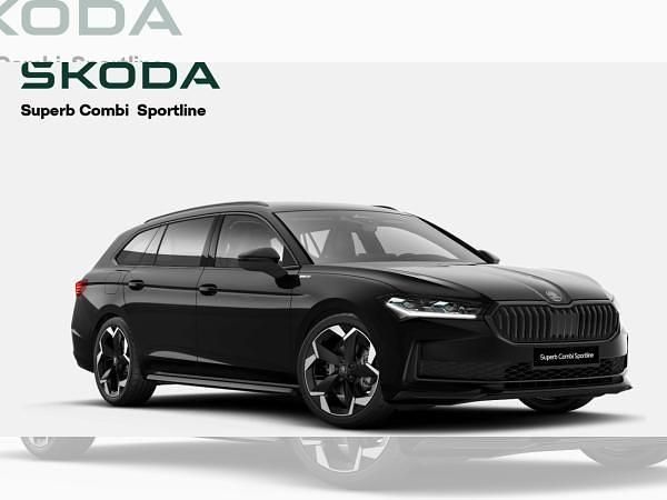 Neu Skoda Superb SportLine 150 PS (110 kW) 2025 Schwarz (schwarzmagic perleffekt) Kombi