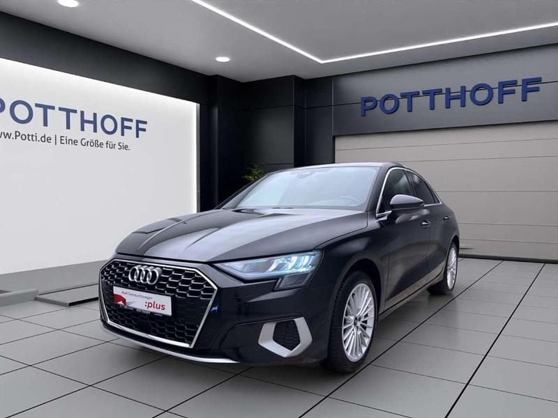 Mythosschwarz metallic Gebraucht 2024 Audi A3 Advanced Plus Limousine | 29.450 € (Superpreis) - Bild 1/4