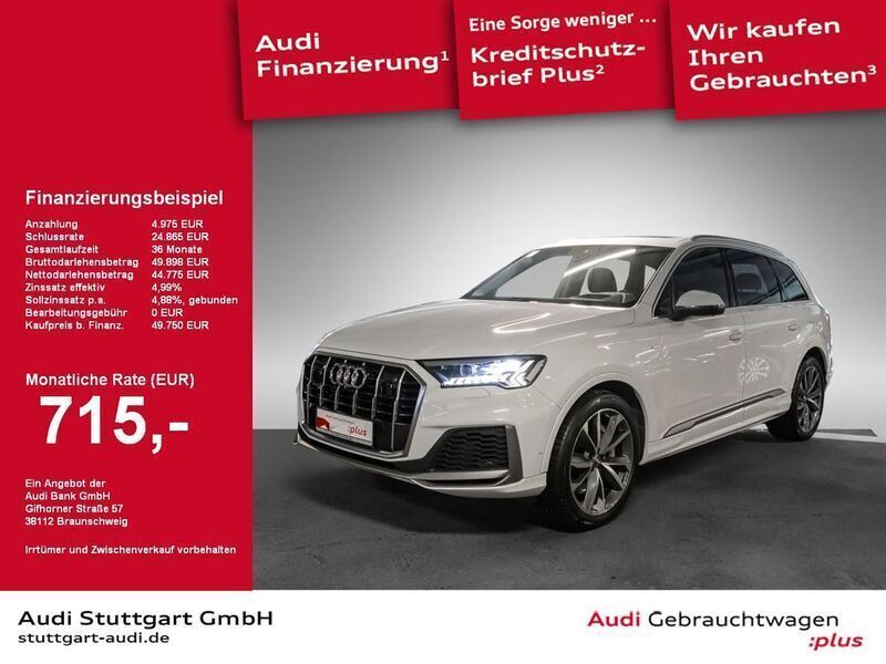 Weiß Gebraucht 2020 Audi Q7 S-Line SUV | 58.840 € - Bild 1/2