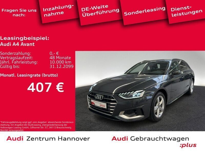H1 manhattangrau metallic (metallic) Gebraucht 2023 Audi A4 Advanced Plus Kombi | 29.950 € (Fairer Preis) - Bild 1/4