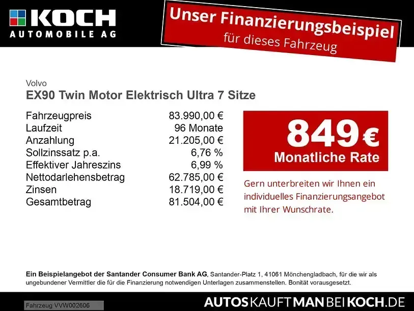 Gebraucht Volvo EX90 Ultra 220 kW (300 PS) 2025 Grau SUV