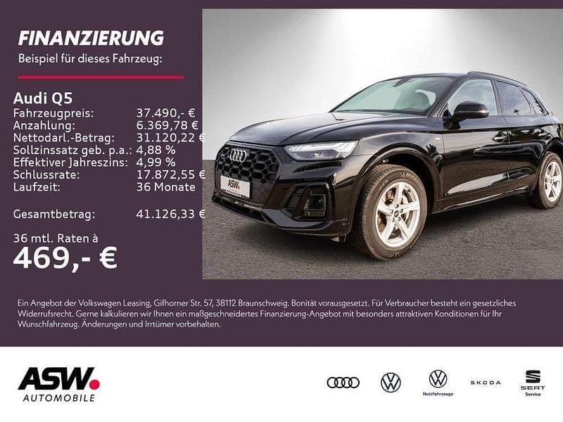 Gebraucht Audi Q5 S-Line 299 PS (219 kW) 2022 Mythosschwarz metallic SUV