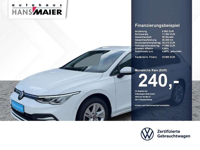 Pure white Gebraucht 2022 VW Golf VIII Life Kombi | 23.800 € (Teuer) - Bild 1/2