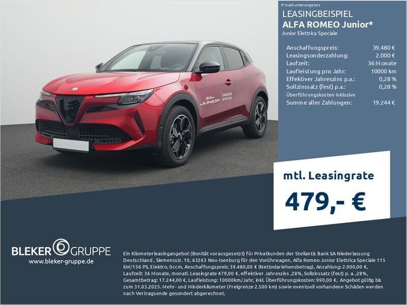 Gebraucht 2024 Alfa Romeo Junior Edizione Speciale Limousine | 36.480 € (Superpreis) - Bild 1/3