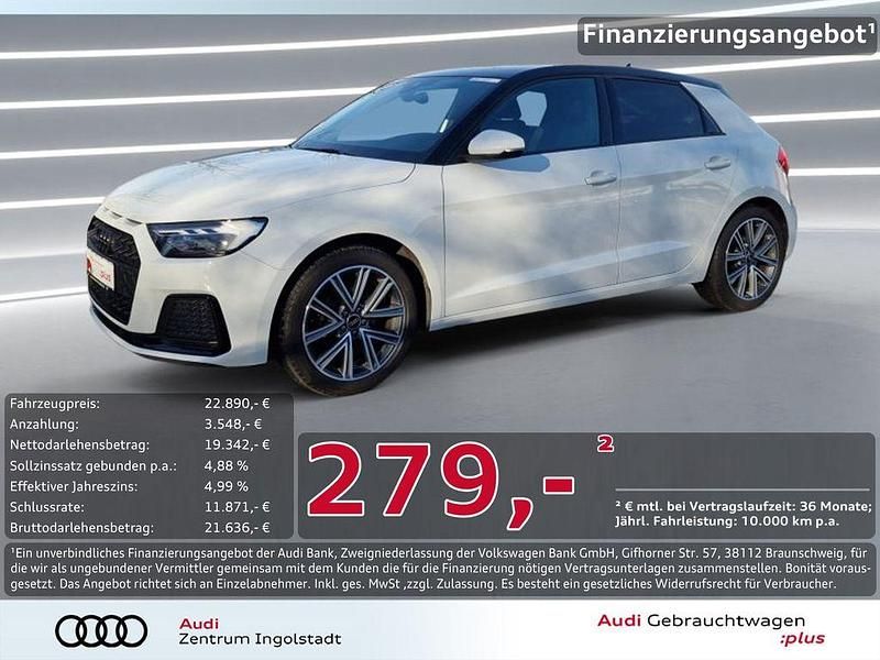 Gletscherweiß metallic Gebraucht 2022 Audi A1 Sportback Ambiente Kleinwagen | 22.890 € (Fairer Preis) - Bild 1/3