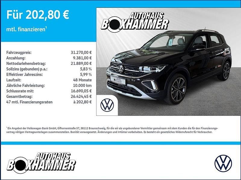 Gebraucht VW T-Cross Style 116 PS (85 kW) 2024 Schwarz SUV