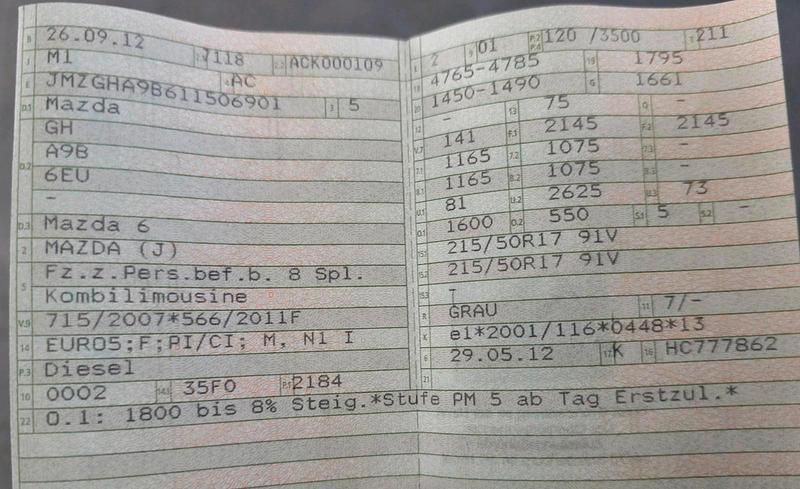 Gebraucht Mazda 6 163 PS (119 kW) 2012 Grau Kombi