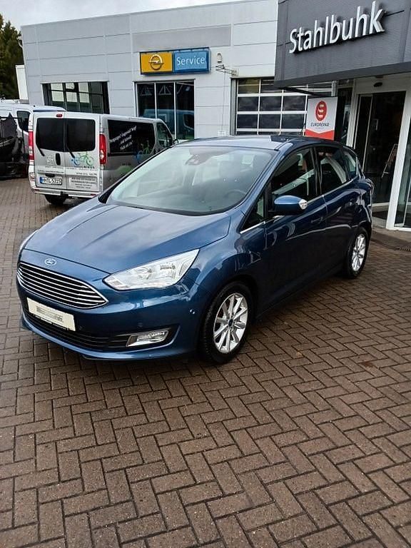 Blau Gebraucht 2019 Ford C-MAX Titanium Van / Kleinbus | 14.500 € (Etwas zu teuer) - Bild 1/4