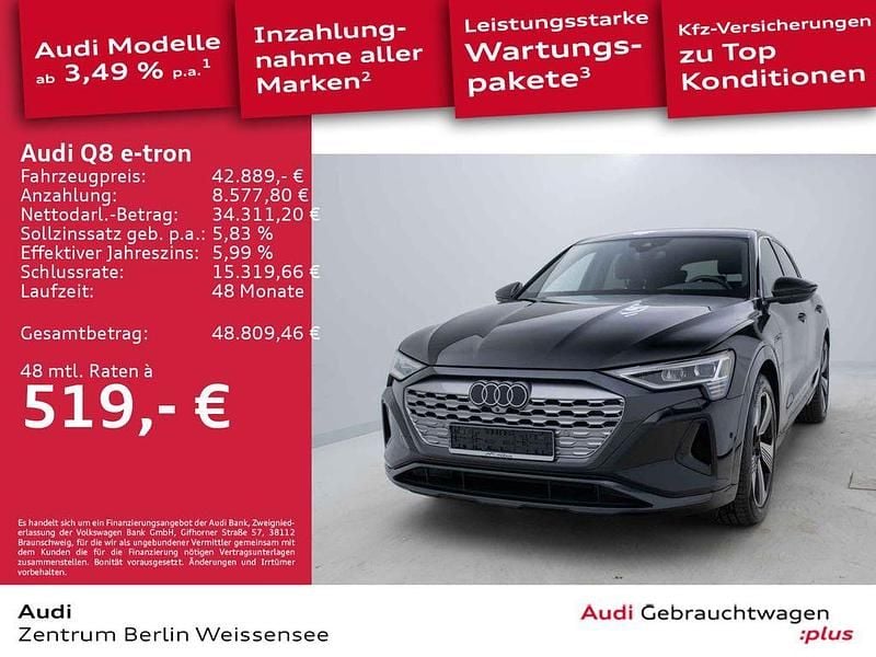 Gebraucht Audi Q8 e-tron Advanced Plus 250 kW (340 PS) 2023 Mythosschwarz metallic SUV