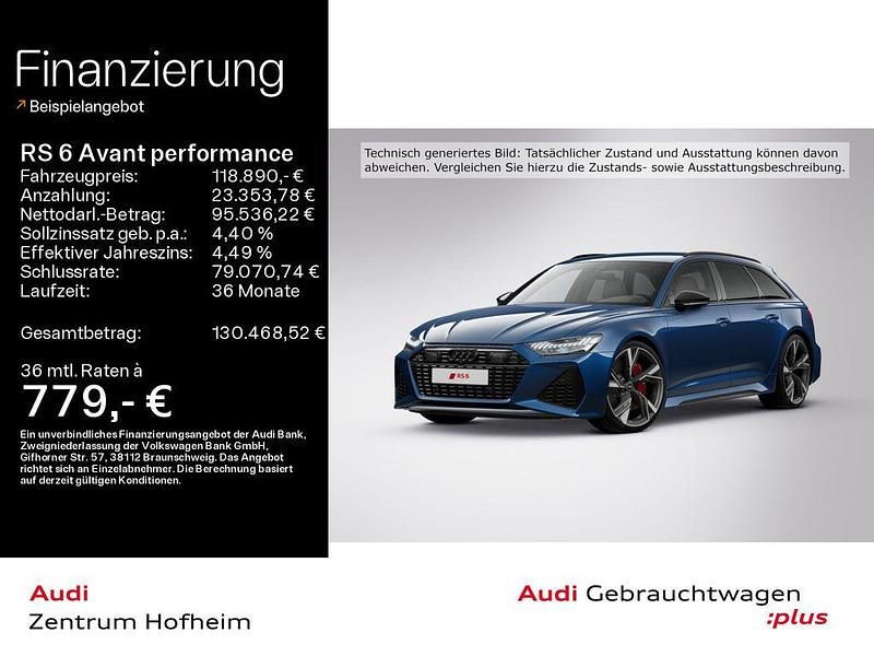 Ascariblau metallic Gebraucht 2025 Audi RS6 Performance Kombi | 117.980 € - Bild 1/4