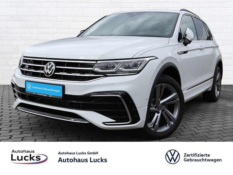 Weiß (pure white) Gebraucht 2020 VW Tiguan R-line SUV | 32.890 € (Fairer Preis) - Bild 1/4