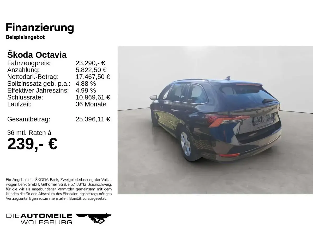 Gebraucht Skoda Octavia Family 110 PS (80 kW) 2024 Schwarzmagic perleffekt Kombi