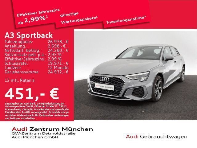 Individuallackierungen audi exclusive Gebraucht 2022 Audi A3 Sportback e-tron S-Line Limousine | 32.481 € (Teuer) - Bild 1/2