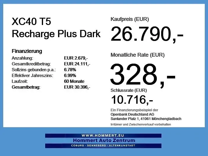 Gebraucht Volvo XC40 Plus 261 PS (191 kW) 2022 Schwarz SUV