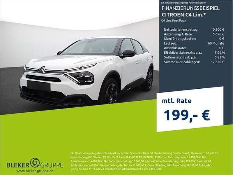 Weiß Gebraucht 2023 Citroën C4 Feel Limousine | 15.990 € (Fairer Preis) - Bild 1/3