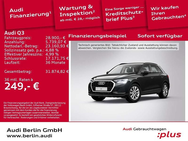 Mythosschwarz metallic Gebraucht 2022 Audi Q3 Sport SUV | 28.900 € (Guter Preis) - Bild 1/3