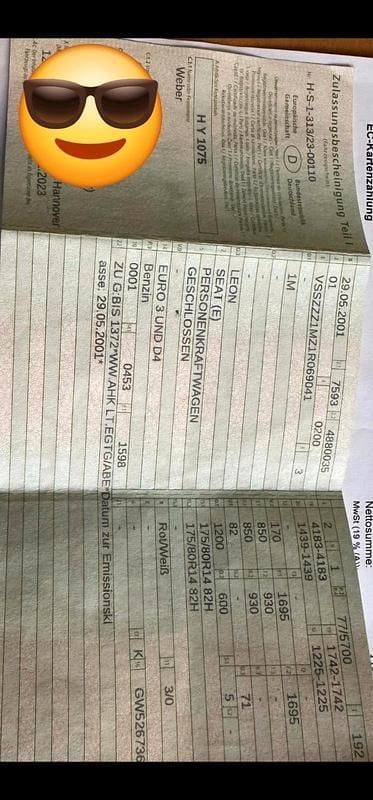 Usata Seat Leon 105 CV (77 kW) 2001 Andere farben Utilitaria