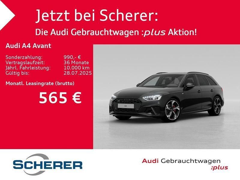 Mythosschwarz metallic Gebraucht 2024 Audi A4 S-Line Kombi | 55.990 € - Bild 1/2