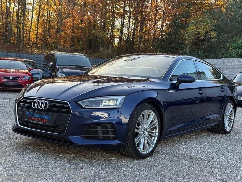 Blau Gebraucht 2019 Audi A5 Sportback Basis Limousine | 21.300 € (Fairer Preis) - Bild 1/4