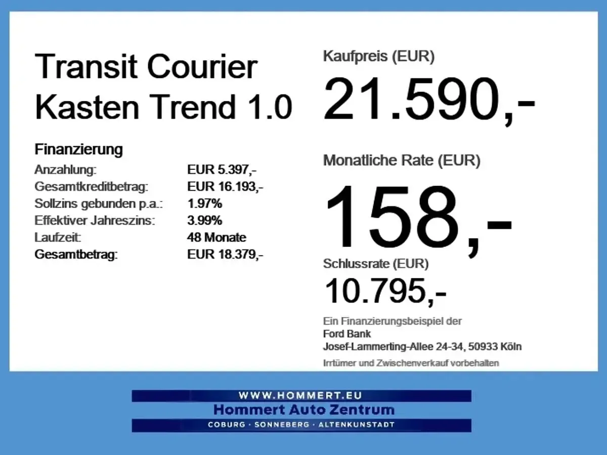 Neu Ford Transit Trend 101 PS (74 kW) 2026 Frost weiß Van / Kleinbus