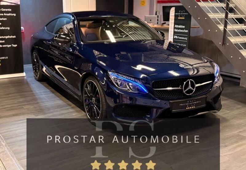 Blau Gebraucht 2018 Mercedes C220 AMG Coupé | 23.690 € (Fairer Preis) - Bild 1/4