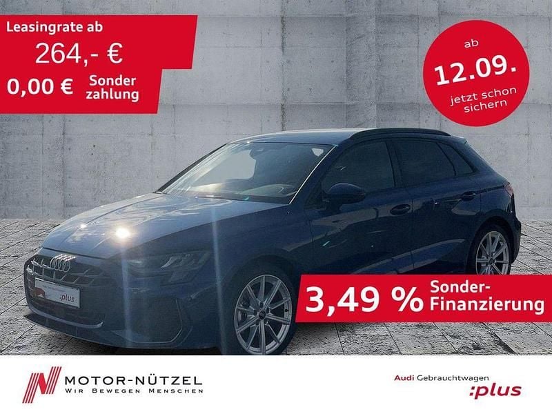 Blau Gebraucht 2024 Audi A3 Sportback S-Line Limousine | 33.830 € (Fairer Preis) - Bild 1/4