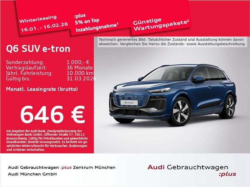 Ascariblau metallic Gebraucht 2024 Audi Q6 e-tron S-Line SUV | 62.882 € (Superpreis) - Bild 1/2