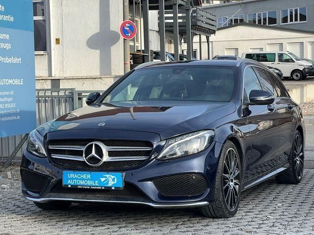 Blau Gebraucht 2017 Mercedes C250 AMG line Kombi | 16.990 € (Superpreis) - Bild 1/4