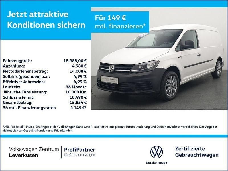 Candy weiss Gebraucht 2021 VW Caddy Maxi Van / Kleinbus | 18.988 € (Guter Preis) - Bild 1/4