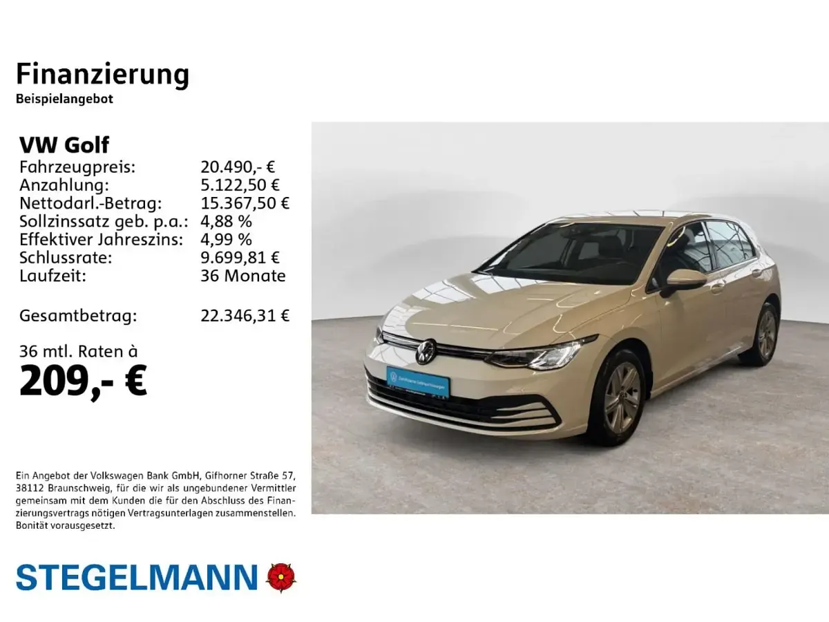 Gebraucht VW Golf VIII Life 150 PS (110 kW) 2024 Weiß Limousine