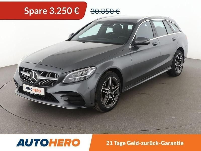 Grau Gebraucht 2021 Mercedes C180 AMG line Limousine | 27.600 € (Superpreis) - Bild 1/3