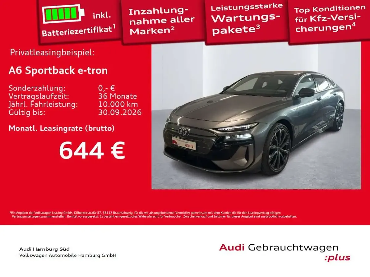 Gebraucht Audi A6 e-tron Comfort 210 kW (286 PS) 2025 Daytonagrau perleffekt Limousine