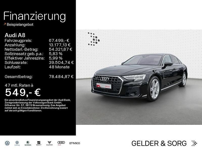 Mythosschwarz metallic Gebraucht 2024 Audi A8 S-Line Limousine | 67.499 € (Superpreis) - Bild 1/4