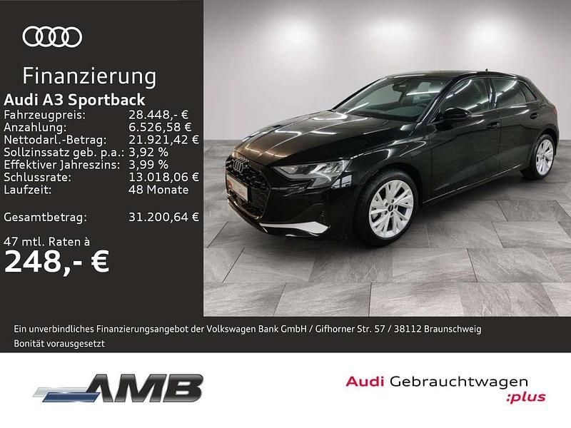 Gebraucht Audi A3 Advanced Plus 116 PS (85 kW) 2025 0e mythosschwarz metallic Limousine