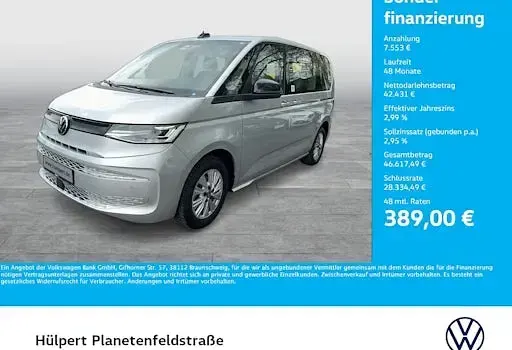 Gebraucht VW Multivan Basis 150 PS (110 kW) 2024 Reflexsilber metallic Van / Kleinbus