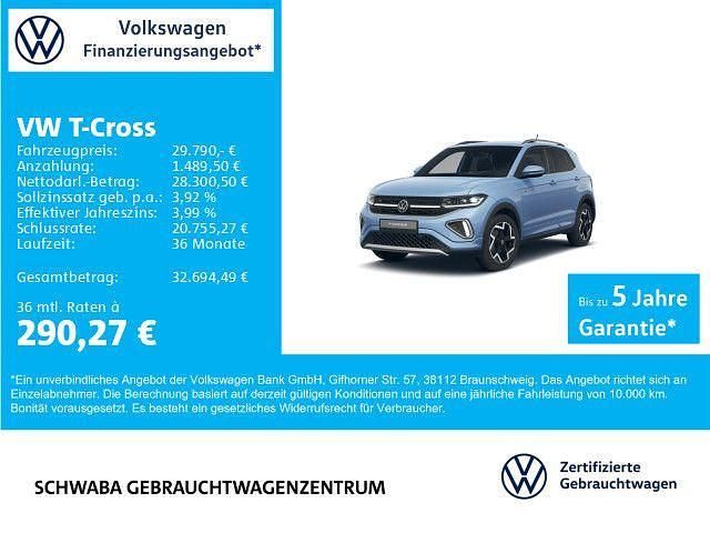 Clear blue metallic Gebraucht 2025 VW T-Cross R-line SUV | 29.790 € (Fairer Preis) - Bild 1/4