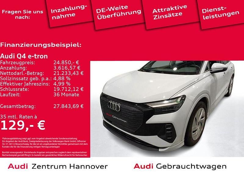 Gletscherweiß metallic Gebraucht 2022 Audi Q4 e-tron Advanced SUV | 24.850 € (Superpreis) - Bild 1/4