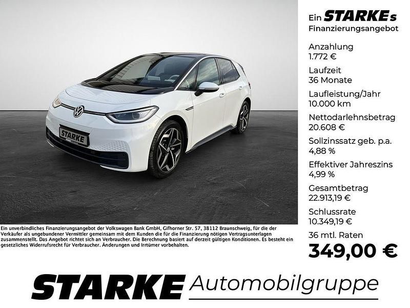 Blau (stonewashed blue metallic) Gebraucht 2021 VW ID.3 Pro Performance Kleinwagen | 21.880 € (Guter Preis) - Bild 1/4