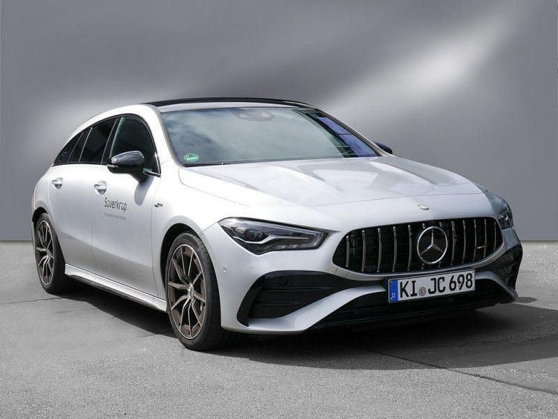 Iridiumsilber Gebraucht 2024 Mercedes CLA35 AMG Shooting Brake Premium Kombi | 44.750 € (Guter Preis) - Bild 1/4