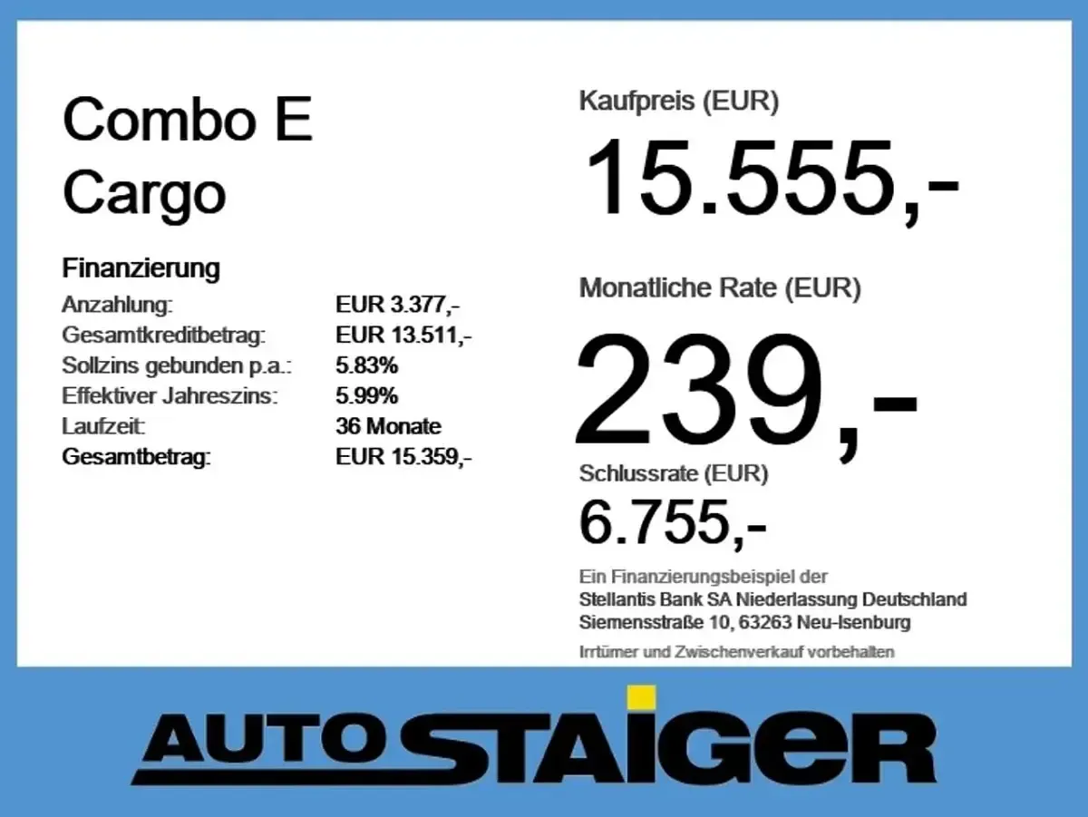 Gebraucht Opel Combo 102 PS (75 kW) 2024 Lackierung weiss icy/typ ausse Van / Kleinbus