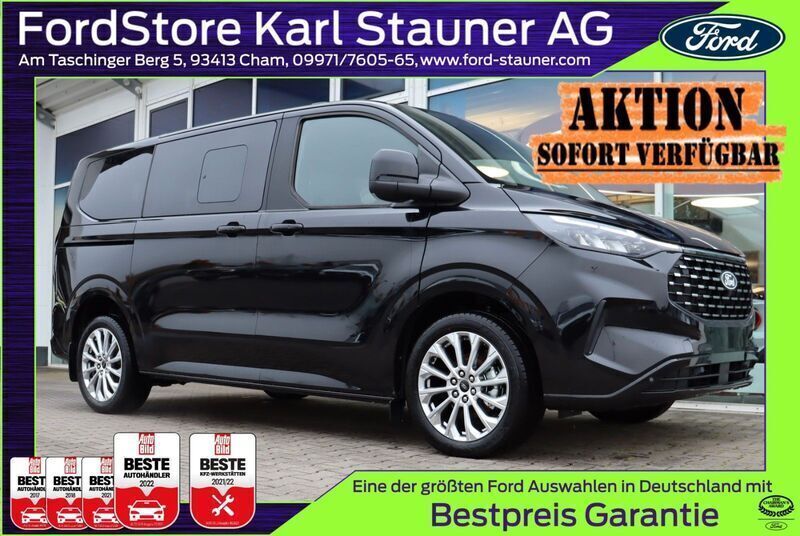 Black metallic Neu 2025 Ford Tourneo Custom Titanium Van / Kleinbus | 55.980 € (Guter Preis) - Bild 1/4