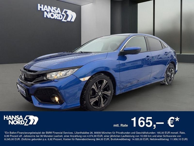 Gebraucht Honda Civic Elegance 126 PS (92 kW) 2019 Blau Limousine