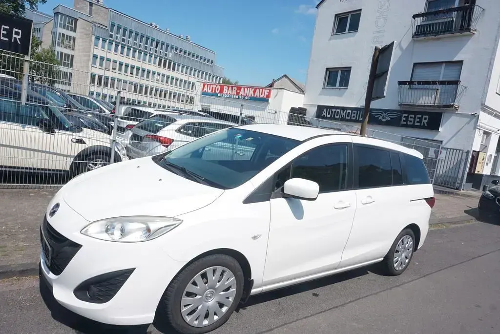 Gebraucht Mazda 5 Edition 150 PS (110 kW) 2012 Weiß Van / Kleinbus