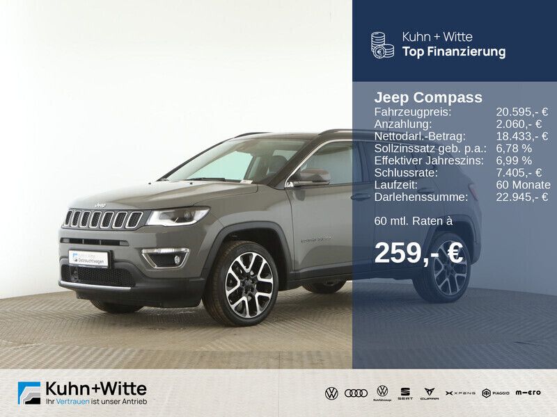 Grau Gebraucht 2020 Jeep Compass SUV | 20.595 € (Fairer Preis) - Bild 1/3