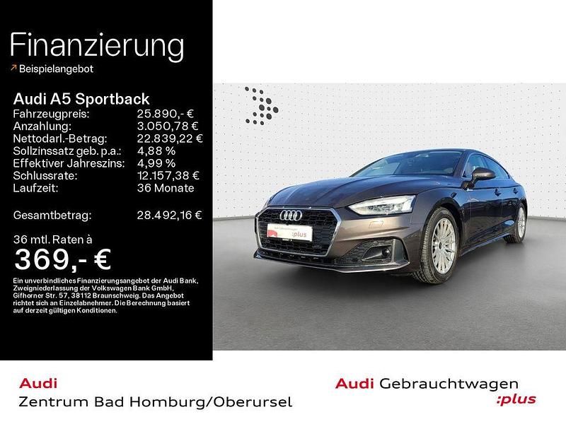 Braun Gebraucht 2021 Audi A5 Sportback Sport Kleinwagen | 25.890 € (Superpreis) - Bild 1/4
