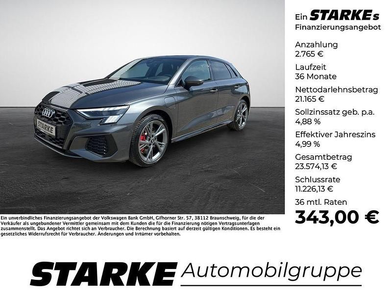 Grau Gebraucht 2021 Audi A3 Sportback e-tron S-Line Limousine | 23.930 € (Etwas zu teuer) - Bild 1/4
