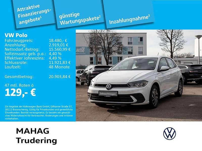 Weiß Gebraucht 2023 VW Polo Life Limousine | 18.480 € (Guter Preis) - Bild 1/2