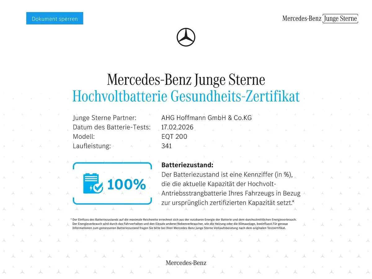 Gebraucht Mercedes EQT200 89 kW (122 PS) 2024 Schwarz Van / Kleinbus