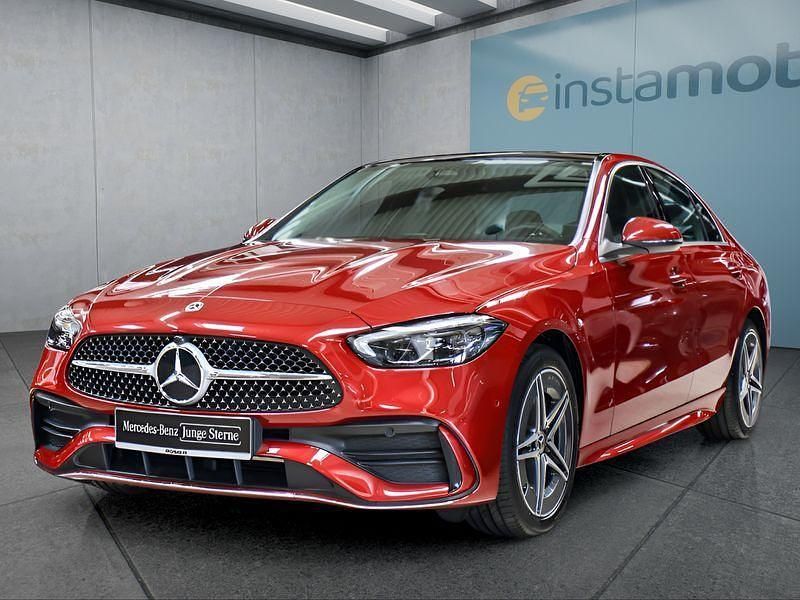 Rot Gebraucht 2024 Mercedes C300e Limousine | 44.949 € (Fairer Preis) - Bild 1/4