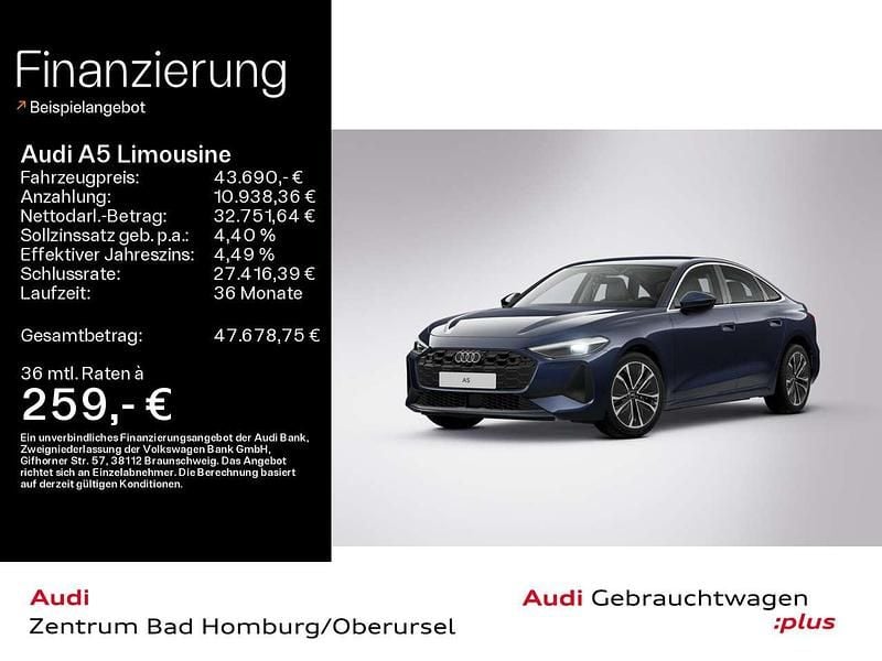 Firmamentblau metallic Gebraucht 2025 Audi A5 Sport Coupé | 43.690 € (Superpreis) - Bild 1/3
